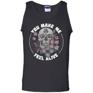 Viking, Norse, Gym t-shirt & apparel, Feel Alive, FrontApparel[Heathen By Nature authentic Viking products]Cotton Tank TopBlackS