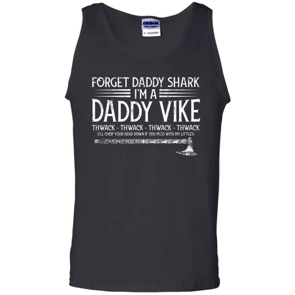 Viking, Norse, Gym t-shirt & apparel, Forget daddy shark, frontApparel[Heathen By Nature authentic Viking products]Cotton Tank TopBlackS