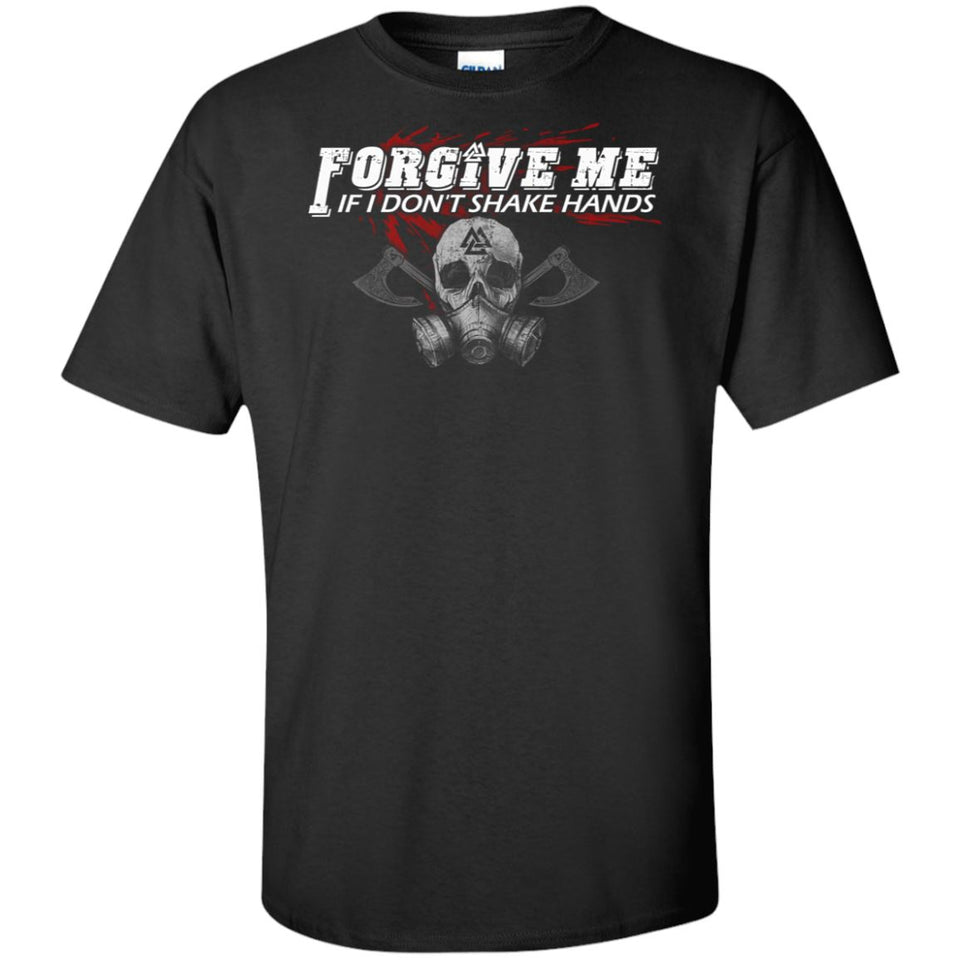 Viking, Norse, Gym t-shirt & apparel, Forgive me, FrontApparel[Heathen By Nature authentic Viking products]Tall Ultra Cotton T-ShirtBlackXLT