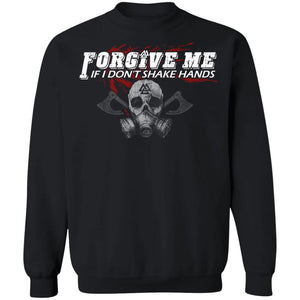 Viking, Norse, Gym t-shirt & apparel, Forgive me, FrontApparel[Heathen By Nature authentic Viking products]Unisex Crewneck Pullover SweatshirtBlackS