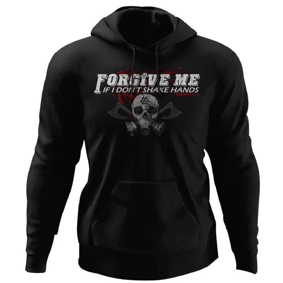 Viking, Norse, Gym t-shirt & apparel, Forgive me, FrontApparel[Heathen By Nature authentic Viking products]Unisex Pullover HoodieBlackS