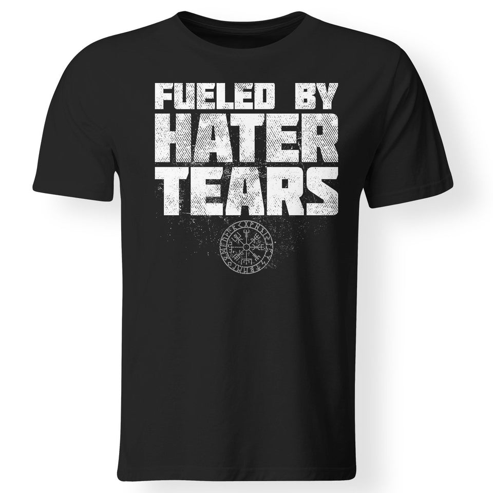 Viking, Norse, Gym t-shirt & apparel, Fueled by hater tears, FrontApparel[Heathen By Nature authentic Viking products]Gildan Premium Men T-ShirtBlack5XL