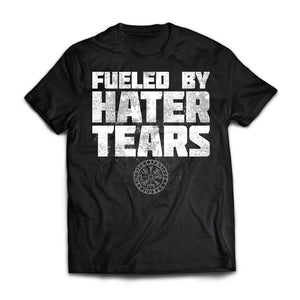 Viking, Norse, Gym t-shirt & apparel, Fueled by hater tears, FrontApparel[Heathen By Nature authentic Viking products]Next Level Premium Short Sleeve T-ShirtBlackX-Small