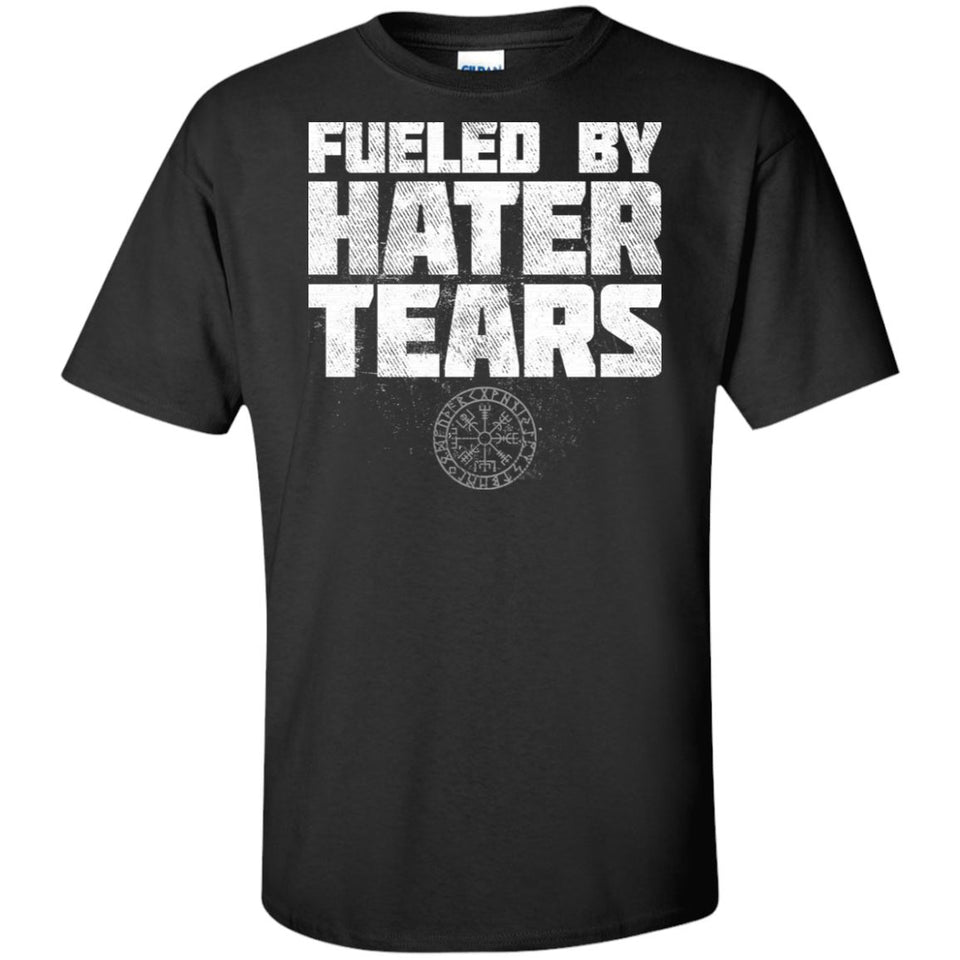Viking, Norse, Gym t-shirt & apparel, Fueled by hater tears, FrontApparel[Heathen By Nature authentic Viking products]Tall Ultra Cotton T-ShirtBlackXLT