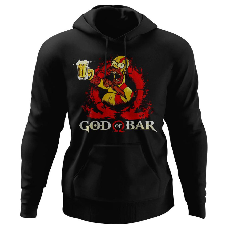 Viking, Norse, Gym t-shirt & apparel, God of bar, FrontApparel[Heathen By Nature authentic Viking products]Unisex Pullover HoodieBlackS