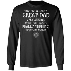 Viking, Norse, Gym t-shirt & apparel, Great Dad, FrontApparel[Heathen By Nature authentic Viking products]Long-Sleeve Ultra Cotton T-ShirtBlackS
