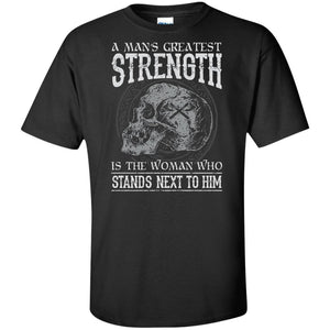 Viking, Norse, Gym t-shirt & apparel, Greatest strength, woman, FrontApparel[Heathen By Nature authentic Viking products]Tall Ultra Cotton T-ShirtBlackXLT