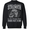 Viking, Norse, Gym t-shirt & apparel, Greatest strength, woman, FrontApparel[Heathen By Nature authentic Viking products]Unisex Crewneck Pullover SweatshirtBlackS