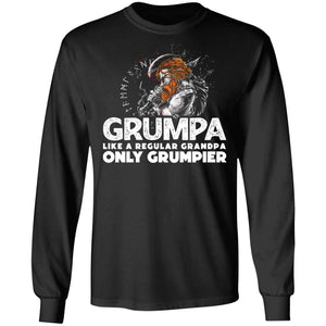 Viking, Norse, Gym t-shirt & apparel, Grumpa, FrontApparel[Heathen By Nature authentic Viking products]Long-Sleeve Ultra Cotton T-ShirtBlackS