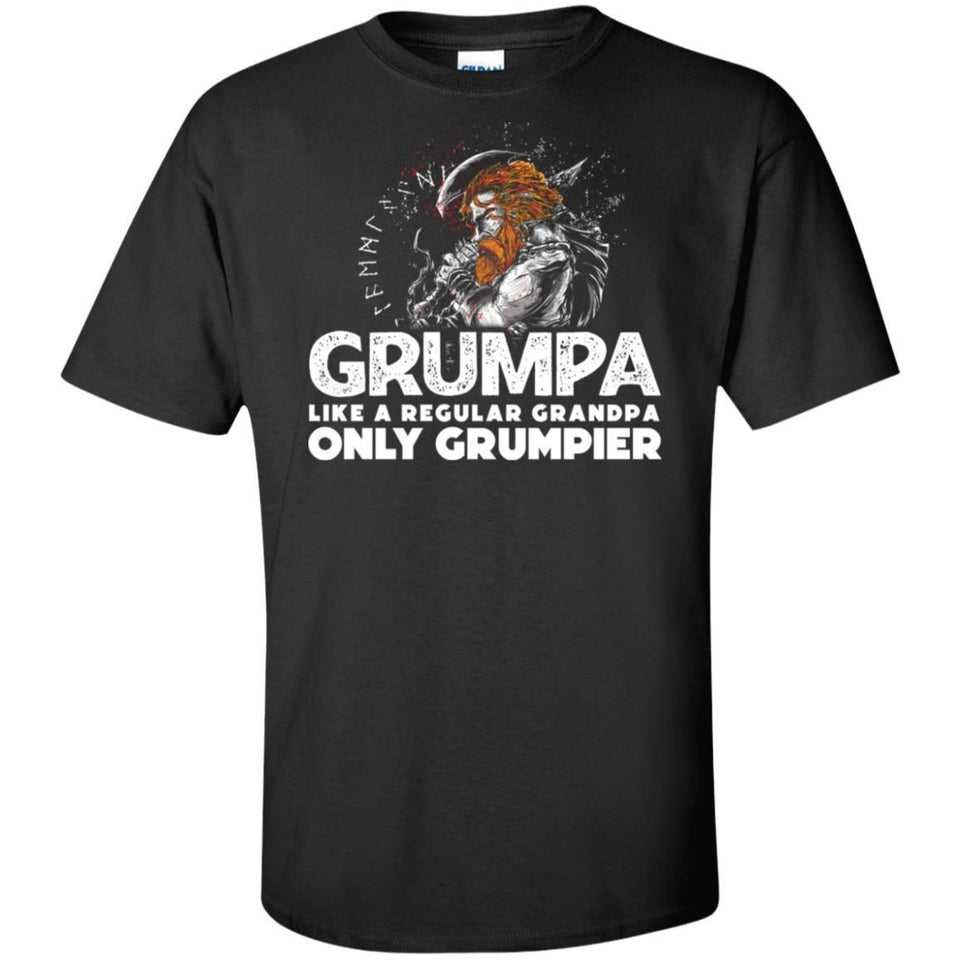 Viking, Norse, Gym t-shirt & apparel, Grumpa, FrontApparel[Heathen By Nature authentic Viking products]Tall Ultra Cotton T-ShirtBlackXLT
