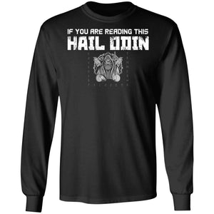 Viking, Norse, Gym t-shirt & apparel, Hail Odin, FrontApparel[Heathen By Nature authentic Viking products]Long-Sleeve Ultra Cotton T-ShirtBlackS