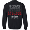Viking, Norse, Gym t-shirt & apparel, Hands of death could not defeat me, backApparel[Heathen By Nature authentic Viking products]Unisex Crewneck Pullover SweatshirtBlackS