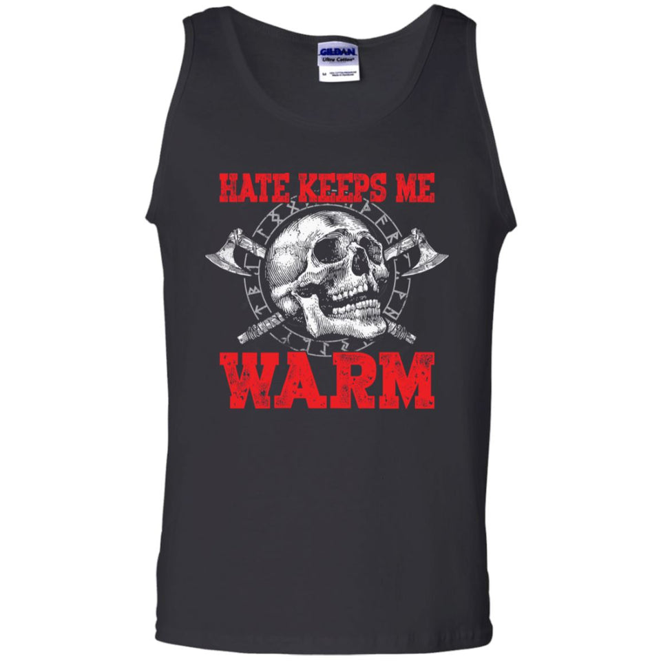 Viking, Norse, Gym t-shirt & apparel, Hate, Warm, frontApparel[Heathen By Nature authentic Viking products]Cotton Tank TopBlackS