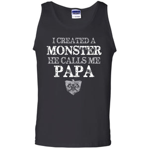 Viking, Norse, Gym t-shirt & apparel, He calls me PAPA, FrontApparel[Heathen By Nature authentic Viking products]Cotton Tank TopBlackS