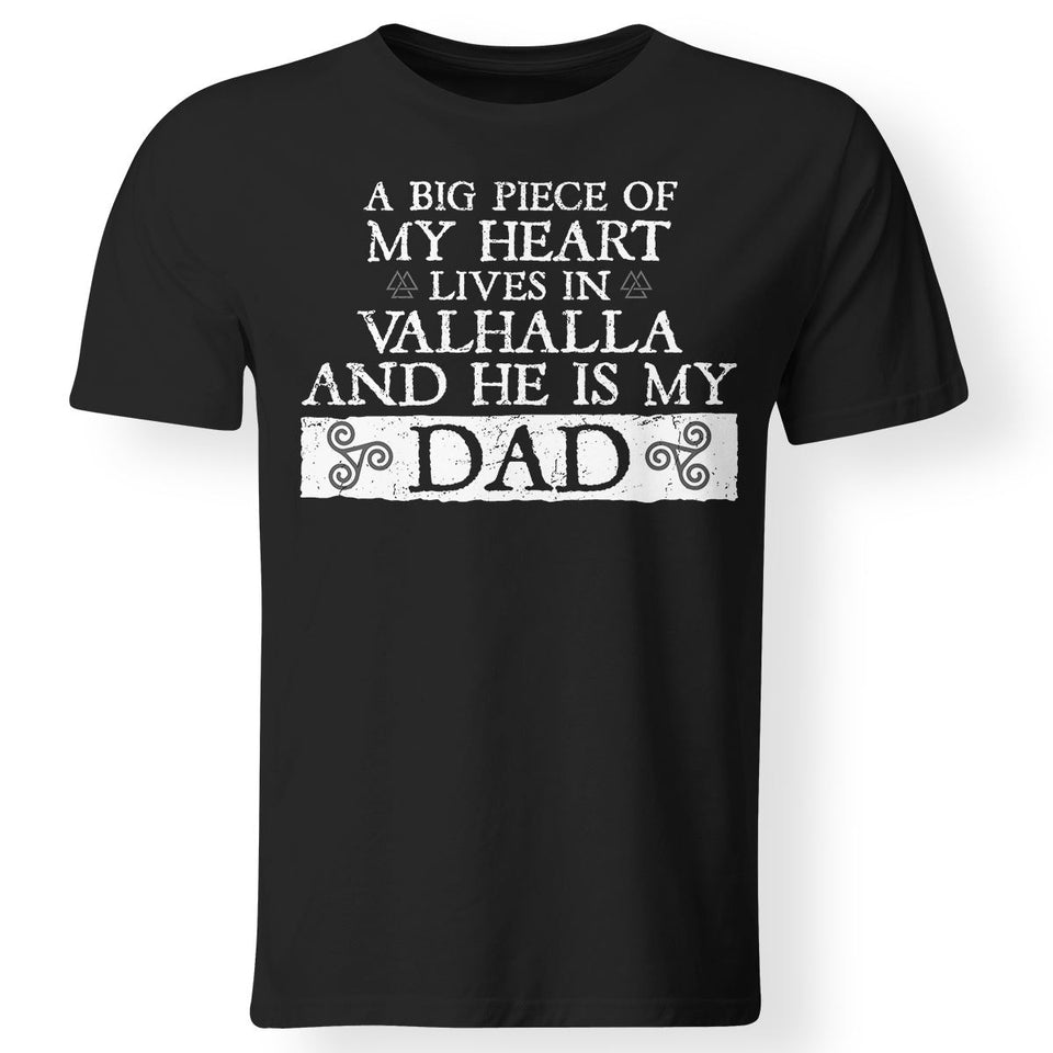 Viking, Norse, Gym t-shirt & apparel, He is my dad, FrontApparel[Heathen By Nature authentic Viking products]Gildan Premium Men T-ShirtBlack5XL