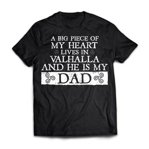 Viking, Norse, Gym t-shirt & apparel, He is my dad, FrontApparel[Heathen By Nature authentic Viking products]Premium Short Sleeve T-ShirtBlackX-Small