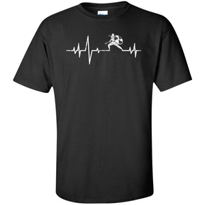 Viking, Norse, Gym t-shirt & apparel, Heartbeat, FrontApparel[Heathen By Nature authentic Viking products]Tall Ultra Cotton T-ShirtBlackXLT