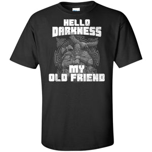 Viking, Norse, Gym t-shirt & apparel, Hello darkness, FrontApparel[Heathen By Nature authentic Viking products]Tall Ultra Cotton T-ShirtBlackXLT