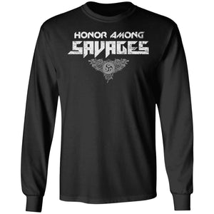 Viking, Norse, Gym t-shirt & apparel, honor, savages, frontApparel[Heathen By Nature authentic Viking products]Long-Sleeve Ultra Cotton T-ShirtBlackS