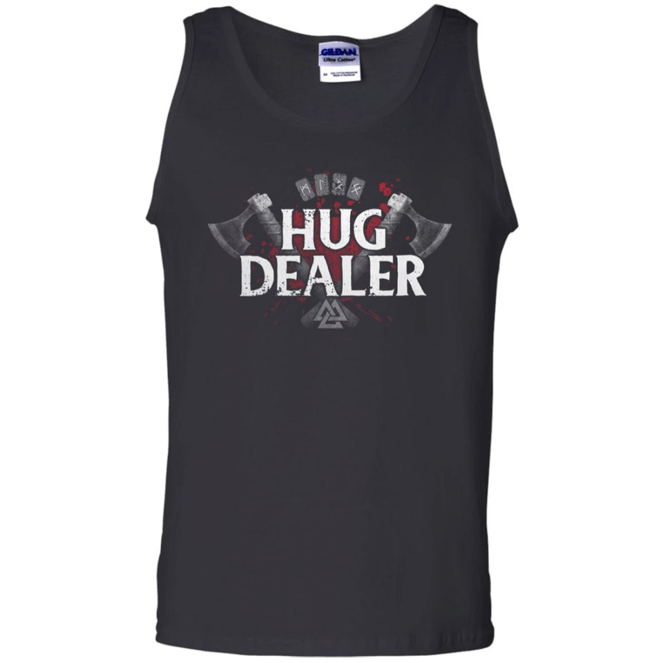 Viking, Norse, Gym t-shirt & apparel, Hug Dealer, FrontApparel[Heathen By Nature authentic Viking products]Cotton Tank TopBlackS