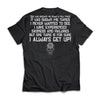 Viking, Norse, Gym t-shirt & apparel, I always get up, BackApparel[Heathen By Nature authentic Viking products]Next Level Premium Short Sleeve T-ShirtBlackX-Small