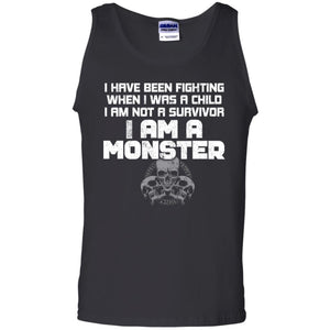 Viking, Norse, Gym t-shirt & apparel, I am a monster, FrontApparel[Heathen By Nature authentic Viking products]Cotton Tank TopBlackS