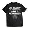 Viking, Norse, Gym t-shirt & apparel, I am a monster, FrontApparel[Heathen By Nature authentic Viking products]Premium Short Sleeve T-ShirtBlackX-Small