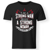Viking, Norse, Gym t-shirt & apparel, I am a strong man, FrontApparel[Heathen By Nature authentic Viking products]Gildan Premium Men T-ShirtBlack5XL