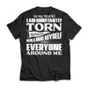 Viking, Norse, Gym t-shirt & apparel, I am constantly torn, BackApparel[Heathen By Nature authentic Viking products]Next Level Premium Short Sleeve T-ShirtBlackX-Small