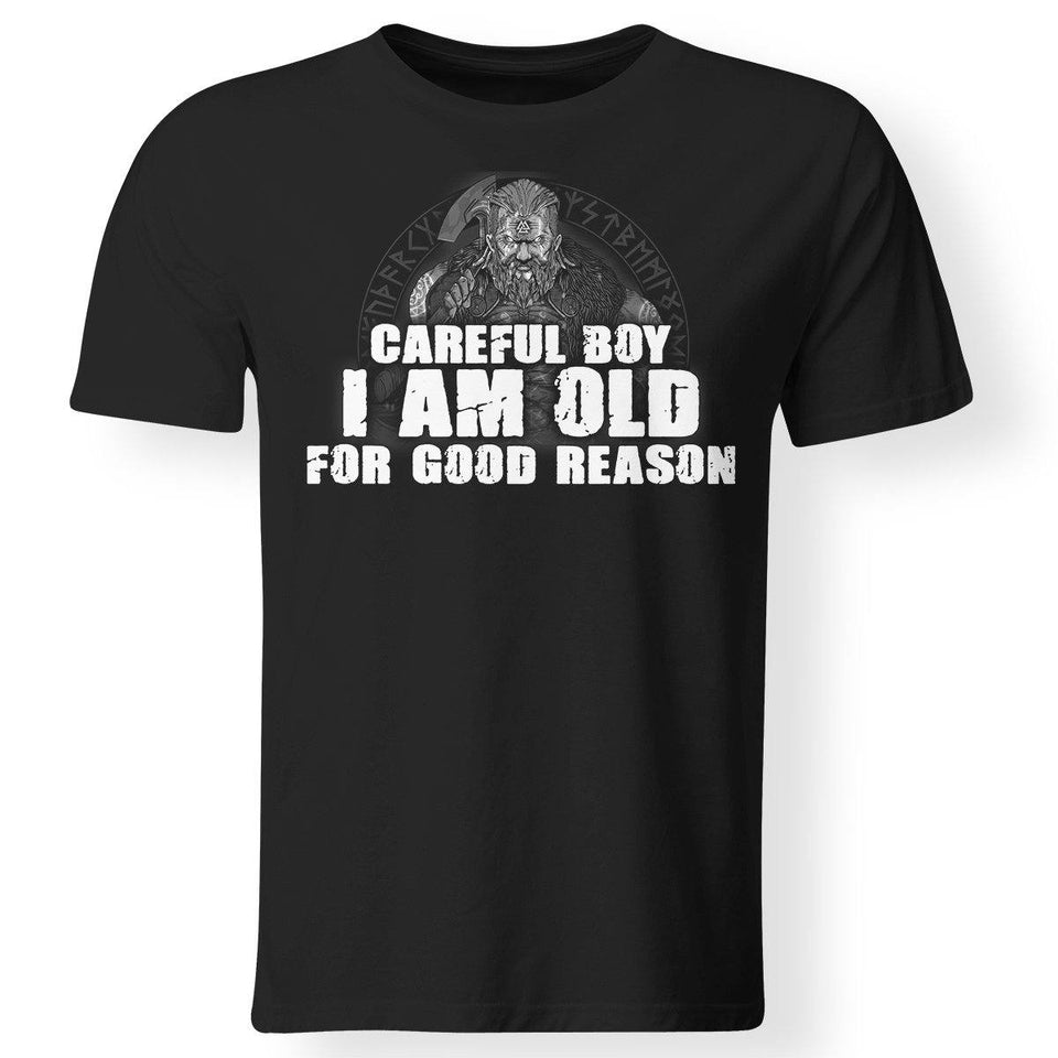 Viking, Norse, Gym t-shirt & apparel, I am old, FrontApparel[Heathen By Nature authentic Viking products]Gildan Premium Men T-ShirtBlack5XL