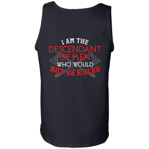 Viking, Norse, Gym t-shirt & apparel, I am the descendant , Double sidedApparel[Heathen By Nature authentic Viking products]