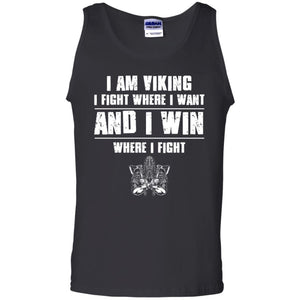 Viking, Norse, Gym t-shirt & apparel, I am Viking, FrontApparel[Heathen By Nature authentic Viking products]Cotton Tank TopBlackS