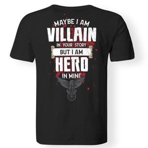 Viking, Norse, Gym t-shirt & apparel, I am Villain, BackApparel[Heathen By Nature authentic Viking products]Gildan Premium Men T-ShirtBlack5XL