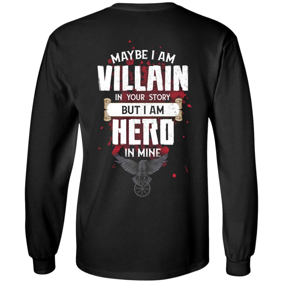 Viking, Norse, Gym t-shirt & apparel, I am Villain, BackApparel[Heathen By Nature authentic Viking products]Long-Sleeve Ultra Cotton T-ShirtBlackS