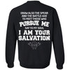 Viking, Norse, Gym t-shirt & apparel, I am your salvation, BackApparel[Heathen By Nature authentic Viking products]Unisex Crewneck Pullover SweatshirtBlackS