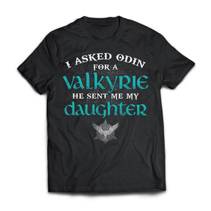 Viking, Norse, Gym t-shirt & apparel, I asked Odin for a Valkyrie, FrontApparel[Heathen By Nature authentic Viking products]Next Level Premium Short Sleeve T-ShirtBlackX-Small