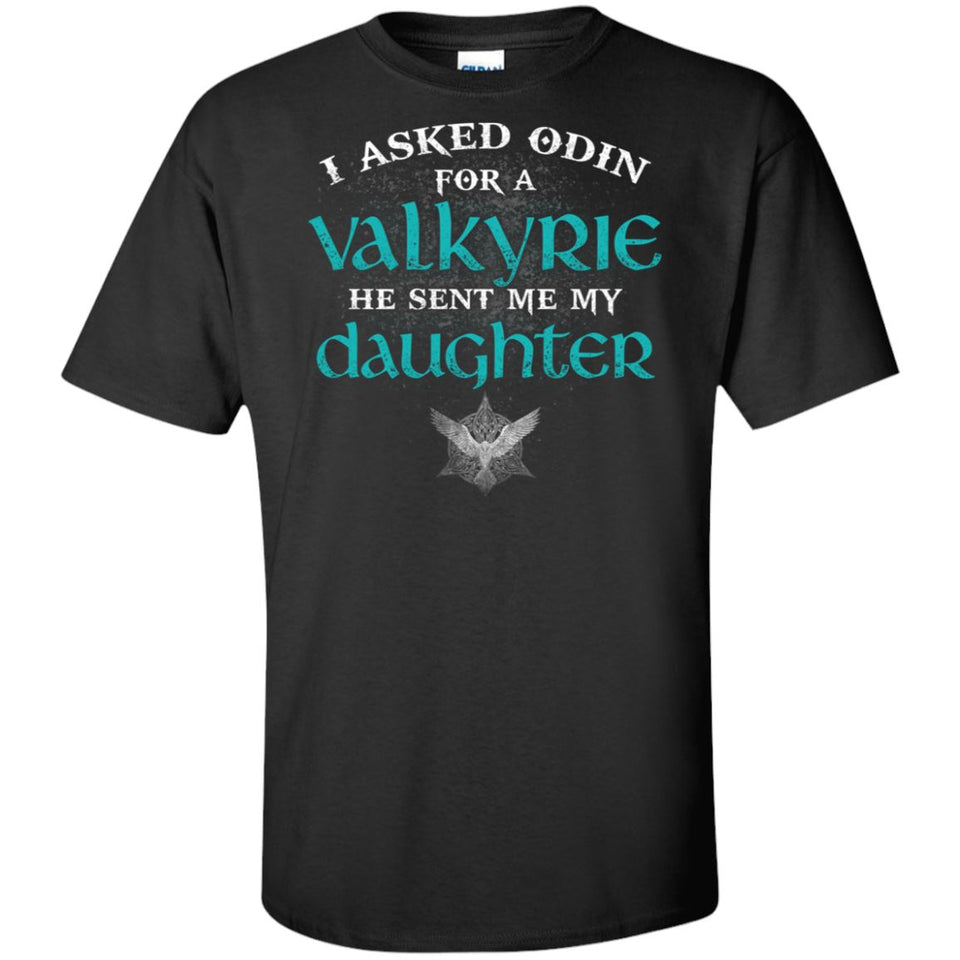 Viking, Norse, Gym t-shirt & apparel, I asked Odin for a Valkyrie, FrontApparel[Heathen By Nature authentic Viking products]Tall Ultra Cotton T-ShirtBlackXLT