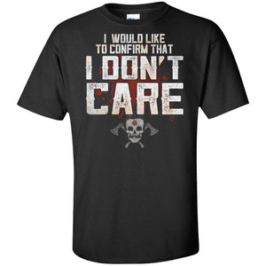 Viking, Norse, Gym t-shirt & apparel, I Don't Care, FrontApparel[Heathen By Nature authentic Viking products]Tall Ultra Cotton T-ShirtBlackXLT