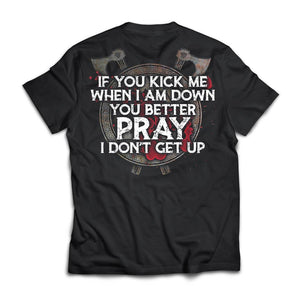 Viking, Norse, Gym t-shirt & apparel, I don't get up, BackApparel[Heathen By Nature authentic Viking products]Next Level Premium Short Sleeve T-ShirtBlackX-Small