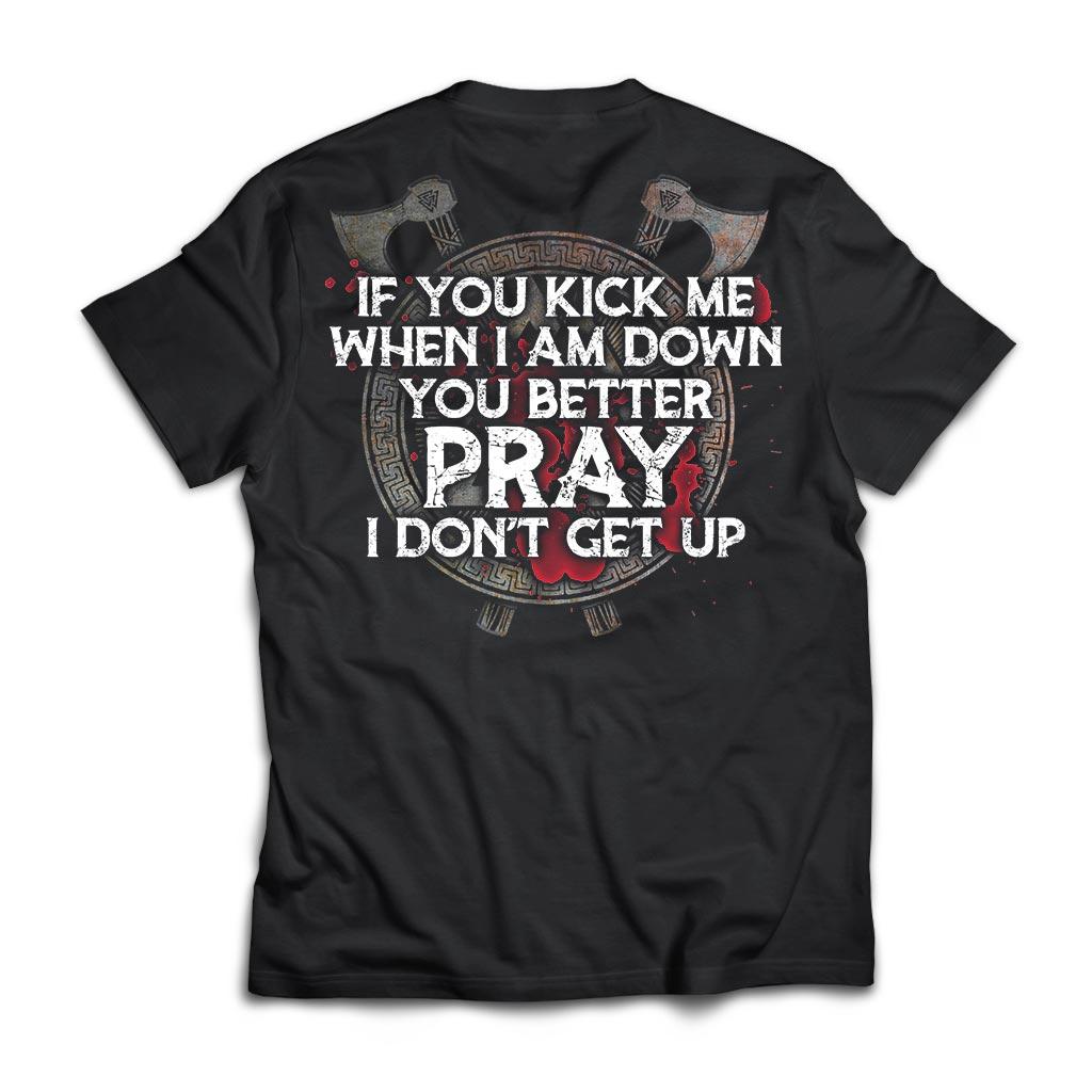 Viking, Norse, Gym t-shirt & apparel, I don't get up, BackApparel[Heathen By Nature authentic Viking products]Next Level Premium Short Sleeve T-ShirtBlackX-Small