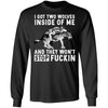 Viking, Norse, Gym t-shirt & apparel, I got two wolves inside of me, FrontApparel[Heathen By Nature authentic Viking products]Long-Sleeve Ultra Cotton T-ShirtBlackS