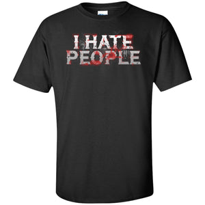 Viking, Norse, Gym t-shirt & apparel, I hate people, FrontApparel[Heathen By Nature authentic Viking products]Tall Ultra Cotton T-ShirtBlackXLT