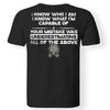 Viking, Norse, Gym t-shirt & apparel, I know who I am, BackApparel[Heathen By Nature authentic Viking products]Gildan Premium Men T-ShirtBlack5XL