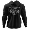Viking, Norse, Gym t-shirt & apparel, I know who I am, BackApparel[Heathen By Nature authentic Viking products]Unisex Pullover HoodieBlackS