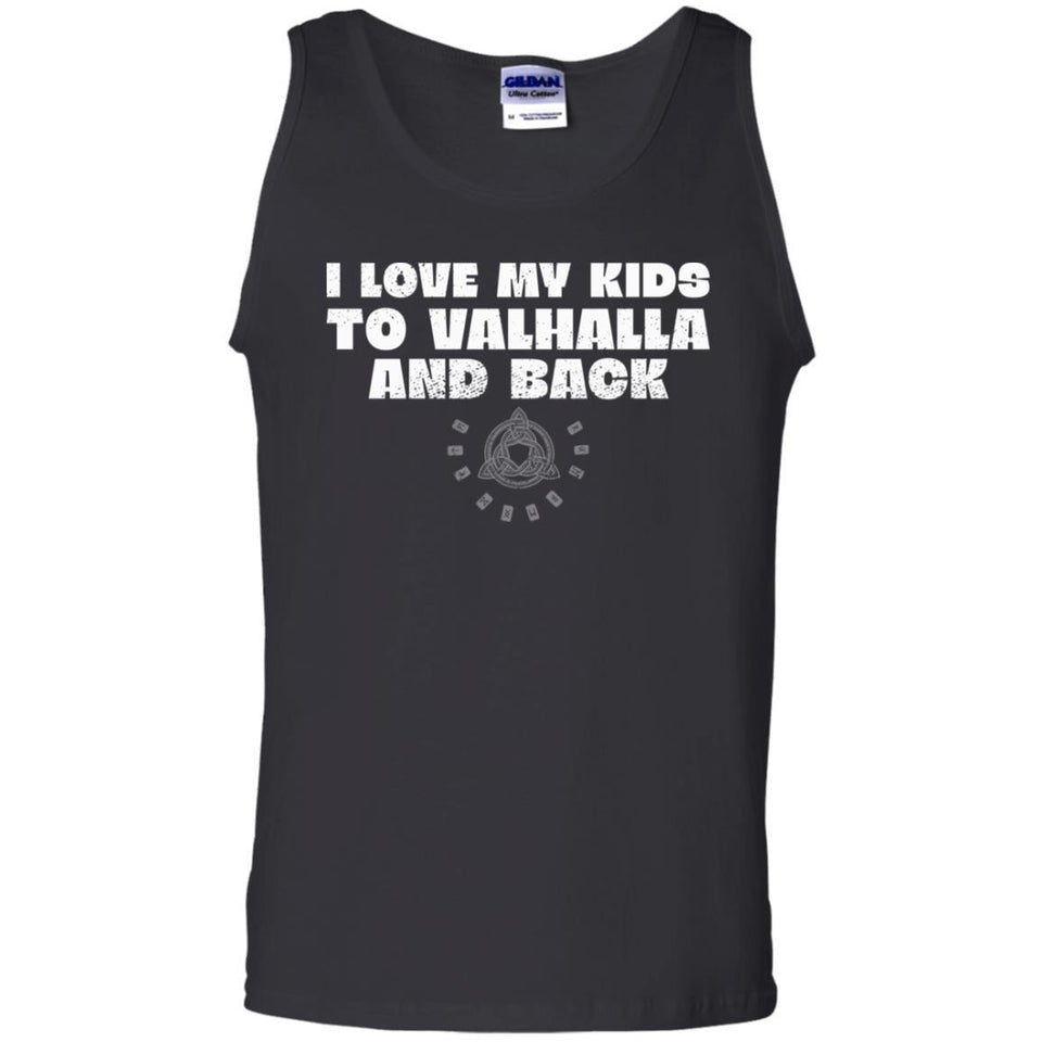 Viking, Norse, Gym t-shirt & apparel, I love my kids, FrontApparel[Heathen By Nature authentic Viking products]Cotton Tank TopBlackS