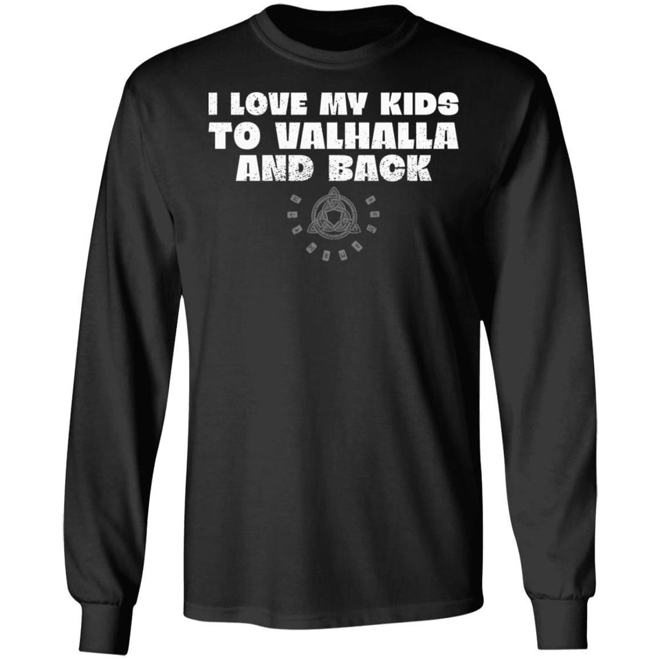 Viking, Norse, Gym t-shirt & apparel, I love my kids, FrontApparel[Heathen By Nature authentic Viking products]Long-Sleeve Ultra Cotton T-ShirtBlackS