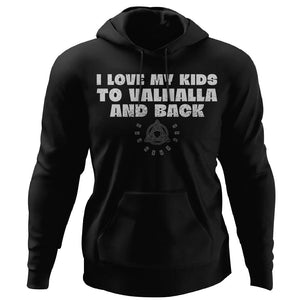 Viking, Norse, Gym t-shirt & apparel, I love my kids, FrontApparel[Heathen By Nature authentic Viking products]Unisex Pullover HoodieBlackS