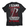 Viking, Norse, Gym t-shirt & apparel, I stand for my flag, BackApparel[Heathen By Nature authentic Viking products]Next Level Premium Short Sleeve T-ShirtBlackX-Small
