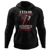 Viking, Norse, Gym t-shirt & apparel, I stand for my flag, FrontApparel[Heathen By Nature authentic Viking products]Unisex Pullover HoodieBlackS