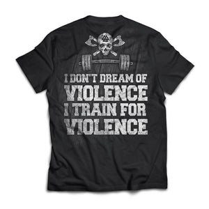Viking, Norse, Gym t-shirt & apparel, I Train For Violence, BackApparel[Heathen By Nature authentic Viking products]Next Level Premium Short Sleeve T-ShirtBlackX-Small
